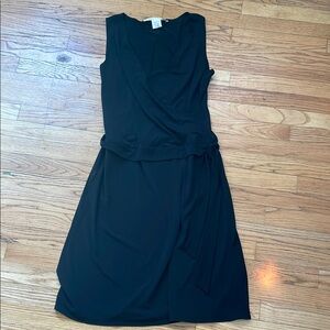 Max Studio Drop Waist Elegant Black Sleeveless Dress stretchy